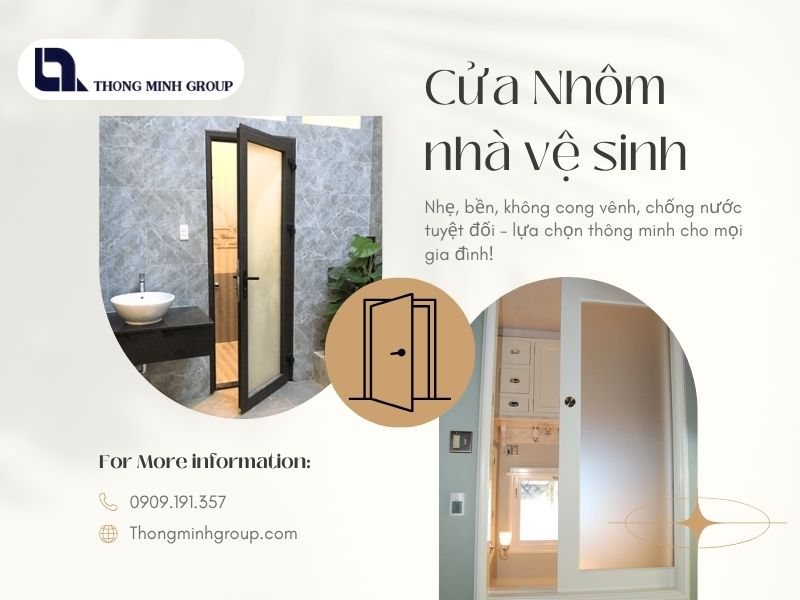 CỬA NHÔM NHÀ VỆ SINH – GIẢI PHÁP HOÀN HẢO CHO KHÔNG GIAN ẨM ƯỚT!